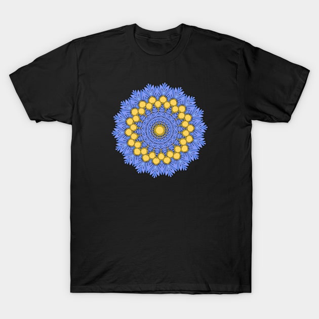 Trendy colorful decorative Mandala art, modern repeated pattern T-Shirt by Vector Pro